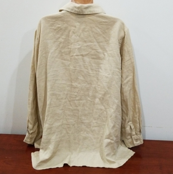 Bridge water studio tan100% linen capri pants set - Picture 12 of 16